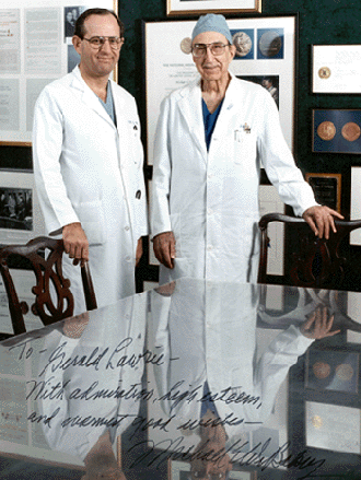 Dr. Lawrie with Dr. Debakey